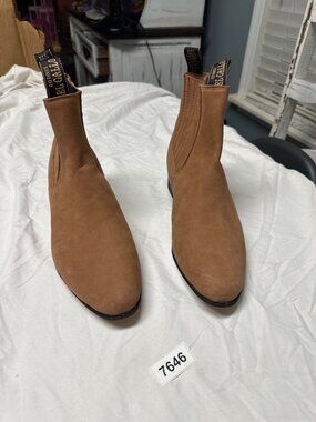 el canelo botines charros mexican ankle boots nuchuck leather ,elastic side pane